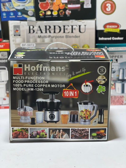 Hoffmans Food Factory/Food processor Unbreakable Jug - Juicer/Blender - Grinder Meat Chopper - Multi Pro, Prfessional Kitchen 10 in 1
