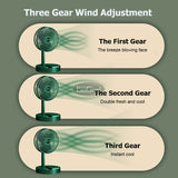 Electric Fan Mini Foldable Telescopic Fan Low Noise Portable Folding Telescopic Small Desktop Fan High Battery Life USB Rechargeable Floor Fan For Student Dormitory Home Outdoor Camping Office