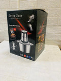 Silver Crest HomeFast Meat Grinders Electric Food Processor, Multipurpose Smart Kitchen Food Chopper Vegetable Fruit Cutter Onion Slicer Dicer, Blender and Mincer
