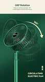 Electric Fan Mini Foldable Telescopic Fan Low Noise Portable Folding Telescopic Small Desktop Fan High Battery Life USB Rechargeable Floor Fan For Student Dormitory Home Outdoor Camping Office