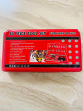 46 pcs Socket Wrench Set 1/4"Drive Metric Mechanic Tools Kit Bit Ratchet Sockets with Extension Bar for Automotive, Car, Bike, Household and Auto Repairing with Storage Case