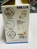 MILUX Brand Turbo Hand Mixer 200 watt | Coffee Beater | MHM-250