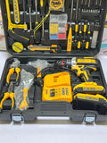 Origianl Dewalt 117 pcs Drill Machine kit | Rechargeable | 2 Batteries | 48V