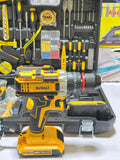 Origianl Dewalt 117 pcs Drill Machine kit | Rechargeable | 2 Batteries | 48V