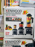 Kenwood 8 in 1 Multifunctional Blender Commercial Heavy Duty Blender KB-34G 1800W High Performance Power Blender 3.5L Jug 2000ml Chopper and 700ml Grinder