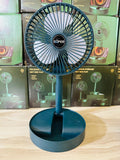 Electric Fan Mini Foldable Telescopic Fan Low Noise Portable Folding Telescopic Small Desktop Fan High Battery Life USB Rechargeable Floor Fan For Student Dormitory Home Outdoor Camping Office
